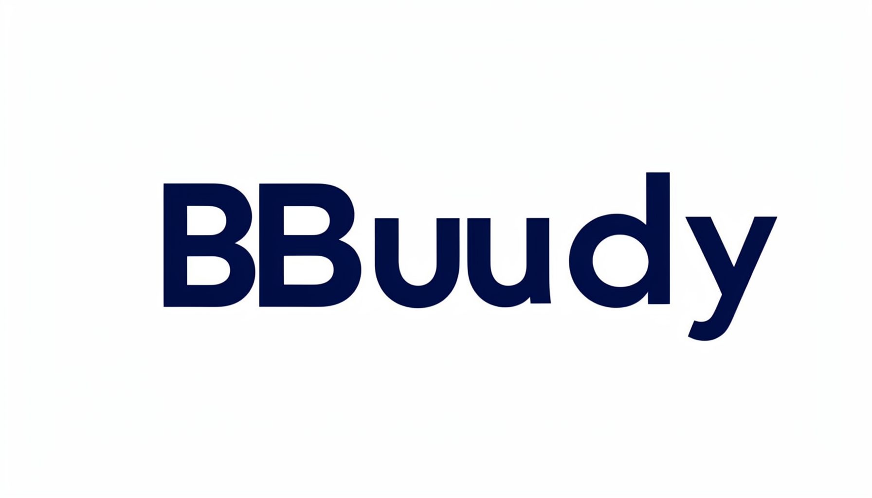 HypoBuddy logo in deep navy text on a white background, clean sans-serif wordmark