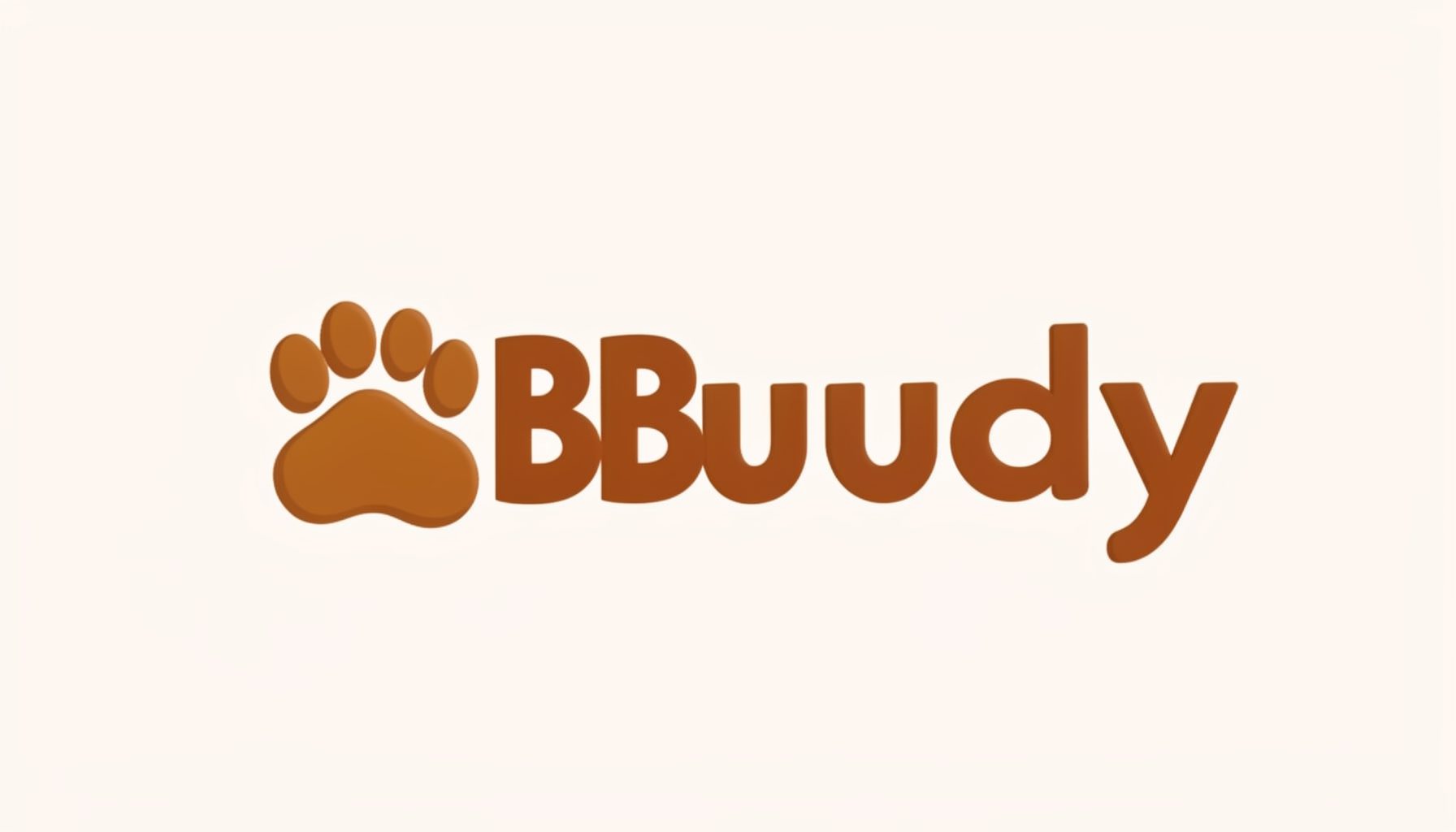 HypoBuddy logo in warm earthy tones with a friendly paw-print motif